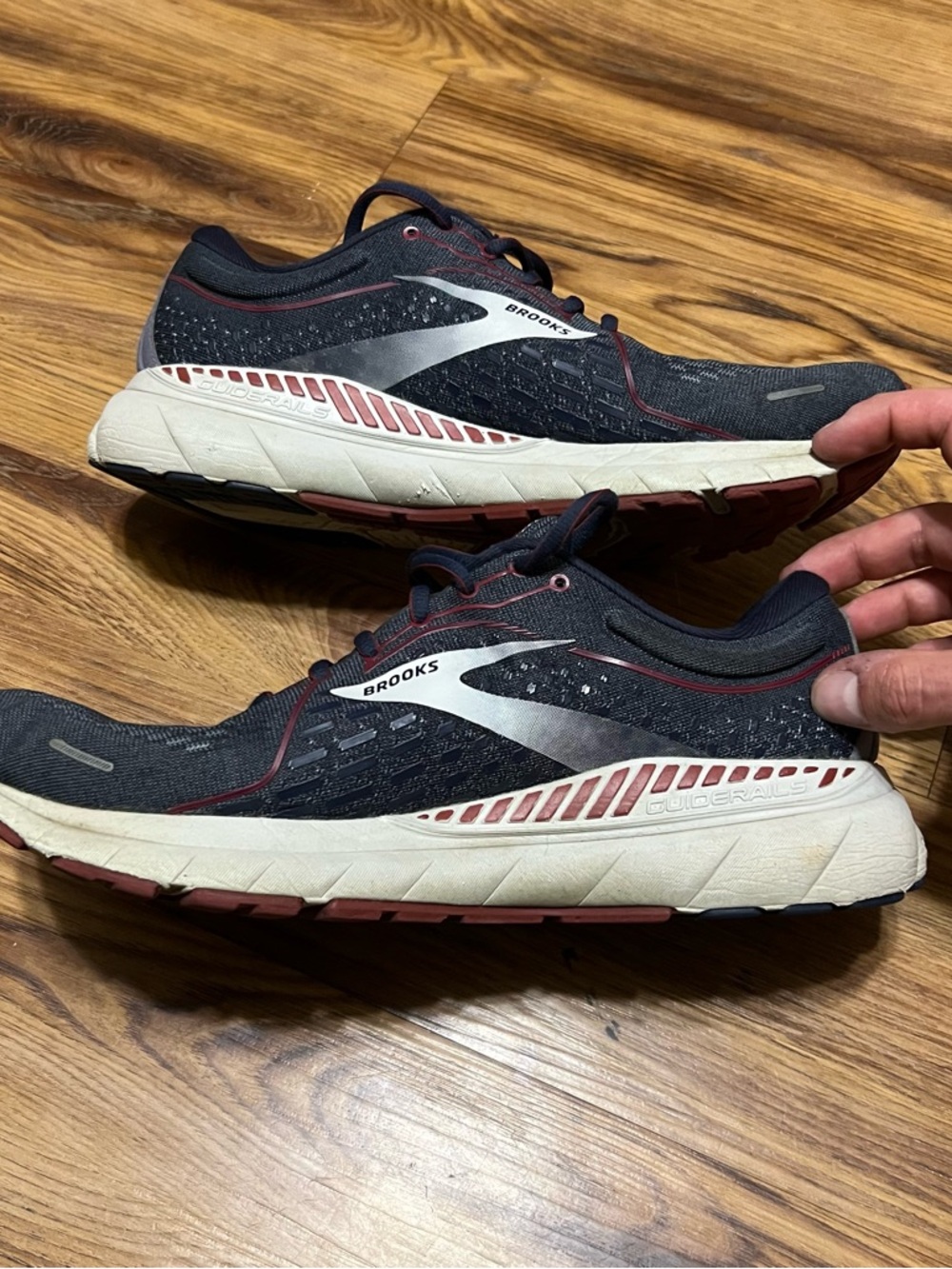 Brooks Mens Adrenaline GTS 21 1103491D420 Gray Running Shoes Lace Up Size 10 - Picture 5 of 7